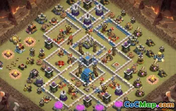 Bestes Coc -Rathaus 12 Basislayouts & Karten für War & Trophies #13281