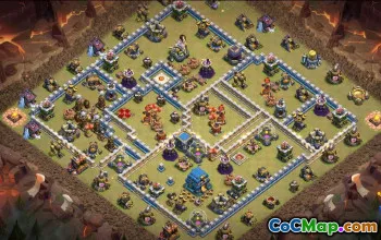 Najlepszy ratusz COC 12 Układy i mapy na wojnę i trofea #16370