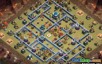 Melhores Layouts e Mapas da Town Hall 13 CoC - Home, Guerra, Troféu #13711