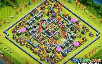 Bestes Coc Town Hall 14 Basislayouts: Landwirtschaft und Trophäenkarten #13325