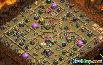 Meilleures configurations et cartes de base de l'hôtel de ville CoC 14 #16466