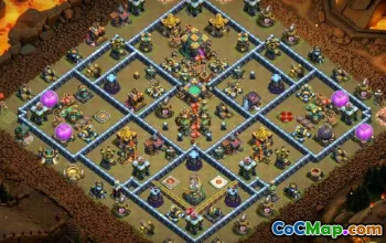 最佳COC市政厅14基本布局和地图 - 立即复制！ ＃13112