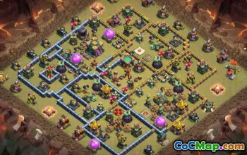 En İyi Coc Town Hall 14 Base Düzenleri ve Haritalar - Şimdi kopyalayın! #14001