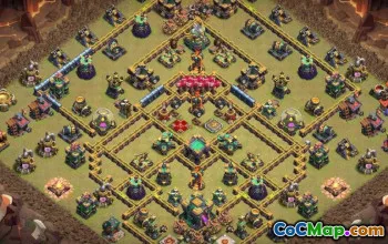 Meilleurs plans et cartes de base de l'hôtel de ville CoC 14 - Copiez maintenant ! #16655