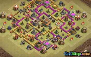 Best CoC Town Hall 8 Base Layouts & Maps for War #15032