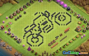 Meilleur hôtel de ville de COC 8 LARE ET MAPS DE BASE | Designs amusants # 14204