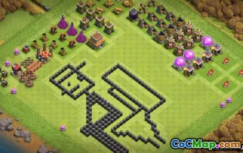 Meilleur hôtel de ville COC 8 LAYOUTS ET MAPS - DROND & PROGRAND # 14184