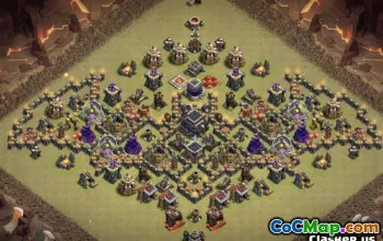 საუკეთესო COC Town Hall 9 ბაზის განლაგება: ჰიბრიდი, ტროფი და სხვა #10247