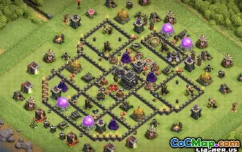 საუკეთესო COC Town Hall 9 ბაზის განლაგება და რუქები - დააკოპირეთ ახლავე! #12178