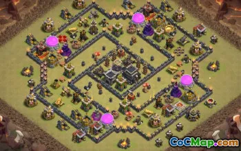 最好的COC市政厅9基础布局和地图|农业和奖杯＃14797