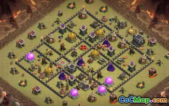 Best CoC Town Hall 9 Base Layouts & Maps for War #15210