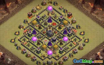 Bestes Coc Town Hall 9 Basislayouts & Karten | Home & War #13410