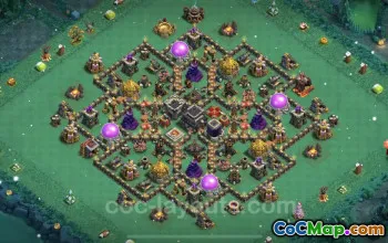Best Farming Base TH9 2023: Anti-Everything Hybrid Layout #19320