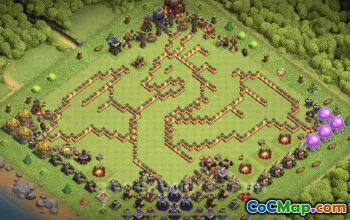 Best Funny TH10 Troll Base with Link - Clash of Clans Art #25005