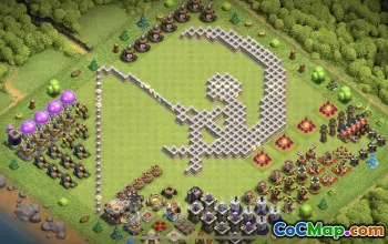 Best Funny TH11 Troll Base Link - Clash of Clans Art #25262