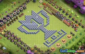 Best Funny TH12 Troll Base Link - Clash of Clans Art #20689