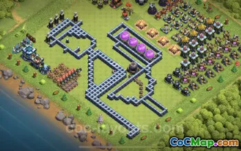 Best Funny TH13 Troll Bases - Clash of Clans Art #25892