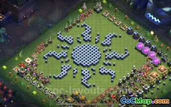 Best Funny TH13 Troll Bases & Links - Clash of Clans Art #25742