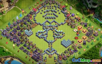 Best Funny TH15 Troll Base Link - Clash of Clans Art #22112