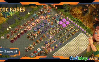 Nejlepší zábavná základní rozložení TH16 pro útočníky trollů v COC #18489