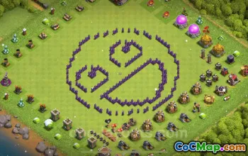 部落冲突 2024 的最佳有趣 TH7 巨魔基地链接 #18550