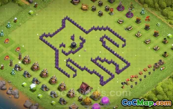 Best Funny TH7 Troll Base with Links for 2025 - COC #24153