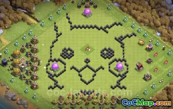 Best Funny TH8 Troll Base - Clash of Clans Art & Links #24582