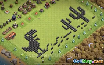 Best Funny TH8 Troll Base with Links - Clash of Clans #24584