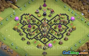 Best Funny TH8 Troll Bases - Clash of Clans Art Copy #19060
