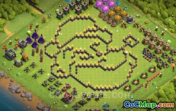 Best Funny TH9 Troll Base Link & Art - Clash of Clans 2024 #19348