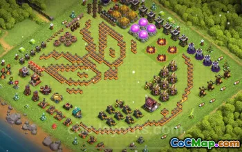 Best Funny Troll Base TH10 for Clash of Clans 2025 #19690