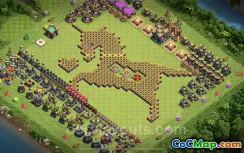 Best Funny Troll Base TH14 - Clash of Clans Art Copy #21519