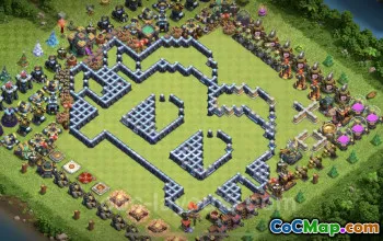 Best Funny Troll Base TH14 in Clash of Clans - Copy Now! #26002