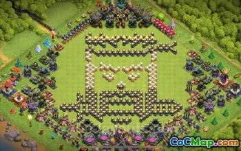 Best Funny Troll Base TH17 with Link 2025 | Clash of Clans #48754