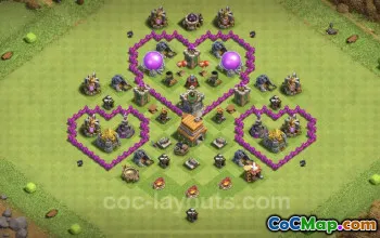 Best Funny Troll Base TH6 – Town Hall 6 Art Base Copy #18460