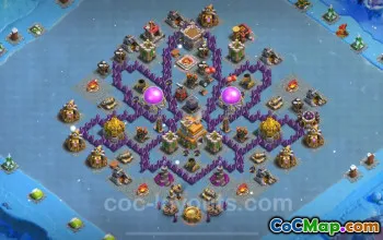 最佳搞笑巨魔基地 TH7 - 部落冲突 2024 #18655