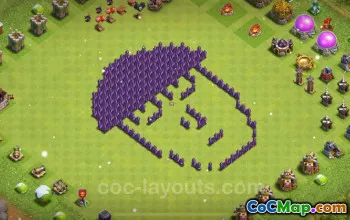 最佳有趣的巨魔基地 TH7 带链接 2024 - 市政厅 7 #17649