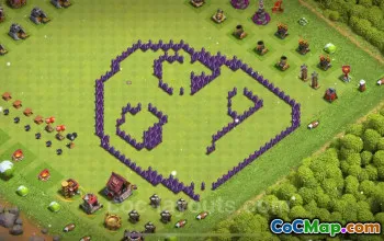 Best Funny Troll Base TH7 with Link - Clash of Clans 2024 #18860