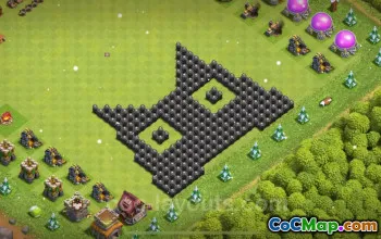Best Funny Troll Base TH8 (2024) - Clash of Clans Art #18945