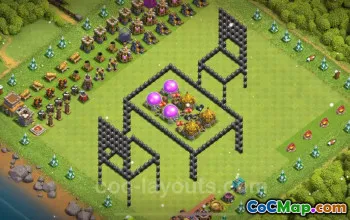 Best Funny Troll Base TH8 – Copy & Link for COC #24554