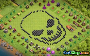 Best Funny Troll Base TH8 with Link for Clash of Clans 2024 #19127