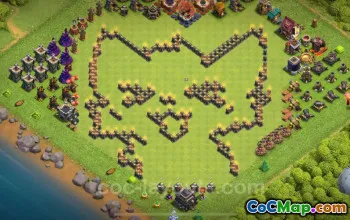Best Funny Troll Base TH9 with Link 2025 | Clash of Clans #48753
