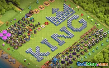 Best Funny Troll Bases for TH12 - Clash of Clans Art #20561