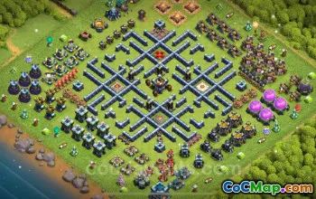 Best Funny Troll Bases for TH13 - Clash of Clans #21022