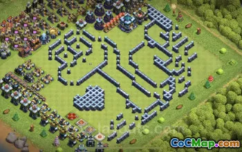 Best Funny Troll Bases for TH13 - Clash of Clans #25908