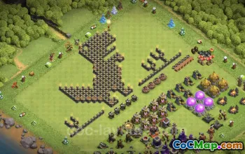 Best Funny Troll Bases for TH9 - Clash of Clans #24819