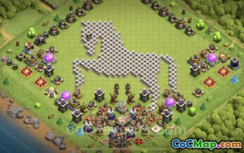 Best Funny Troll Bases TH11 - Clash of Clans Art with Link #20305
