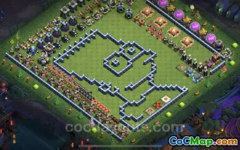 Best Funny Troll TH13 Bases - Clash of Clans Art Copy #21047