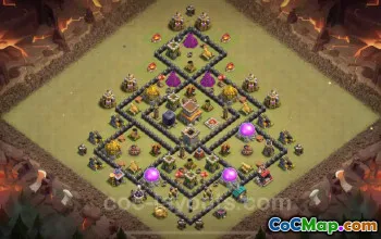 Best Hybrid Anti 2 Stars War Base TH8 - 2024 Guide #24387