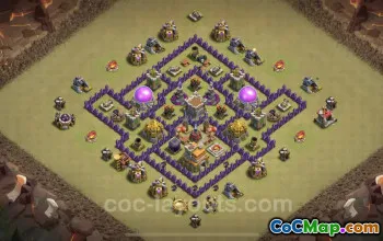 Best Max Level TH7 War Base - Hybrid Base Link for CWL #18819